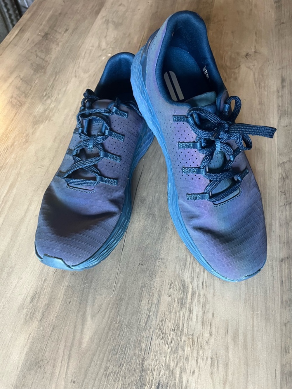 NOBULL Women's Iridescent Allday Ripstop Blue Opal Size 9